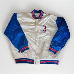 Vintage 80s 90s Varsity Carl Banks Game Referee Satin Jacket Sz XL Nostalgia